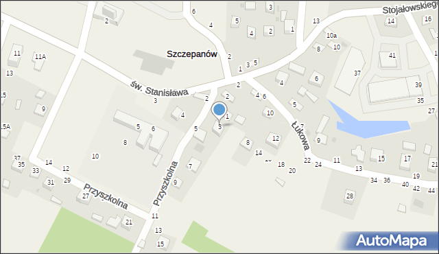 Szczepanów, Przyszkolna, 3, mapa Szczepanów