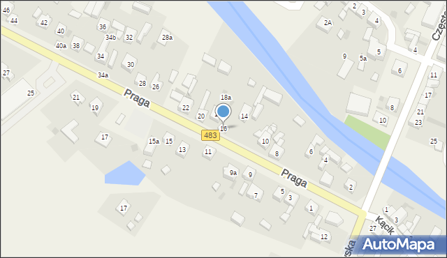 Szczerców, Praga, 16, mapa Szczerców