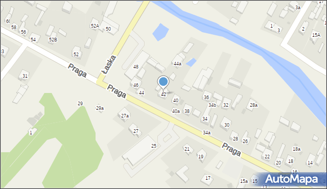 Szczerców, Praga, 42, mapa Szczerców