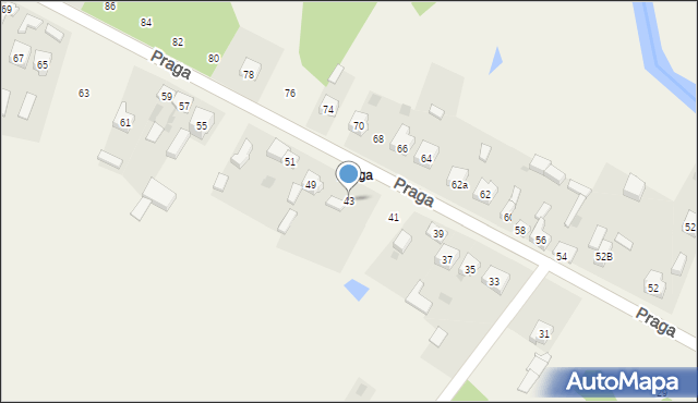 Szczerców, Praga, 43, mapa Szczerców