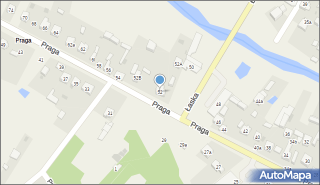 Szczerców, Praga, 52, mapa Szczerców