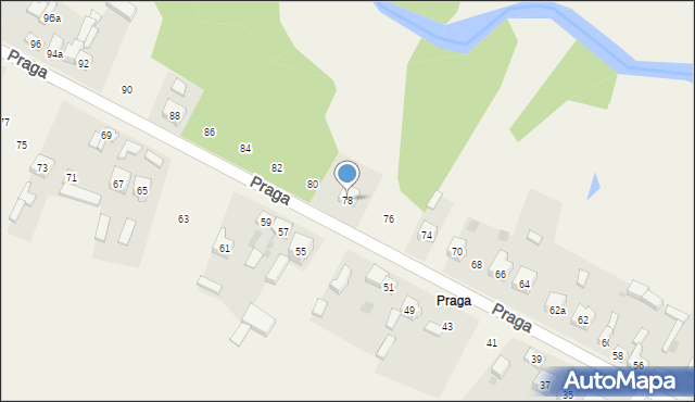Szczerców, Praga, 78, mapa Szczerców