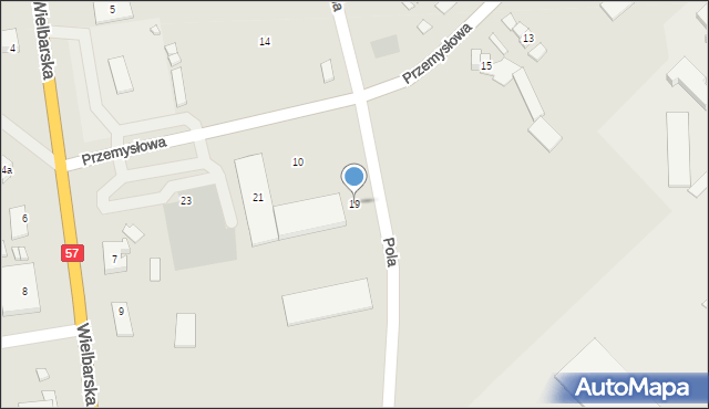 Szczytno, Przemysłowa, 19, mapa Szczytno