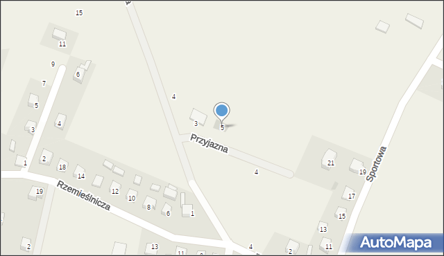 Szymbark, Przyjazna, 5, mapa Szymbark