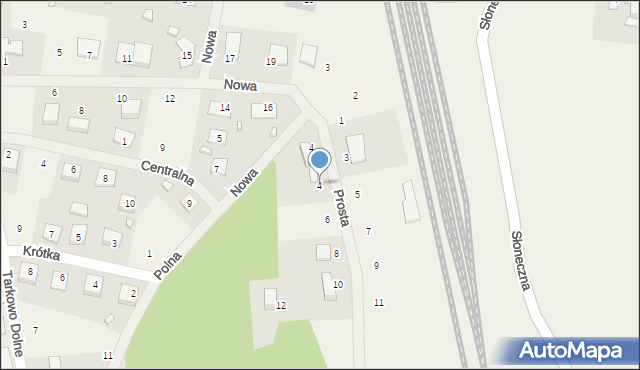 Tarkowo Dolne, Prosta, 4, mapa Tarkowo Dolne