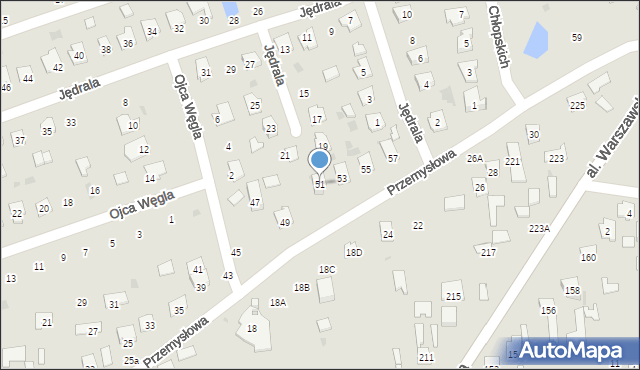 Tarnobrzeg, Przemysłowa, 51, mapa Tarnobrzegu