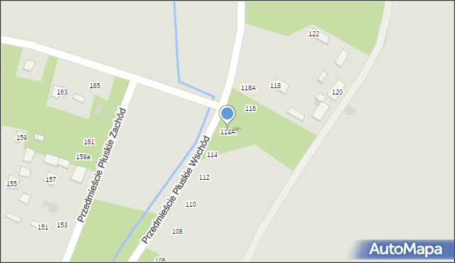 Tarnogród, Przedmieście Płuskie Wschód, 114A, mapa Tarnogród