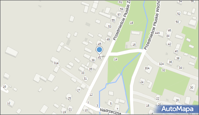 Tarnogród, Przedmieście Płuskie Zachód, 41, mapa Tarnogród