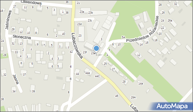 Tarnogród, Przedmieście Różanieckie, 1, mapa Tarnogród