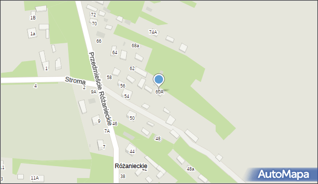 Tarnogród, Przedmieście Różanieckie, 60A, mapa Tarnogród