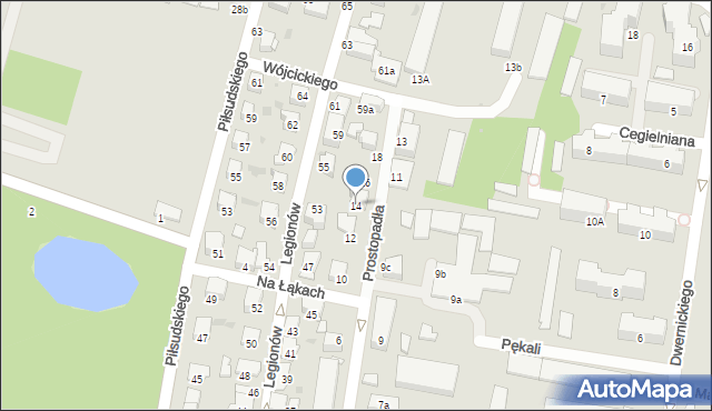 Tarnów, Prostopadła, 14, mapa Tarnów