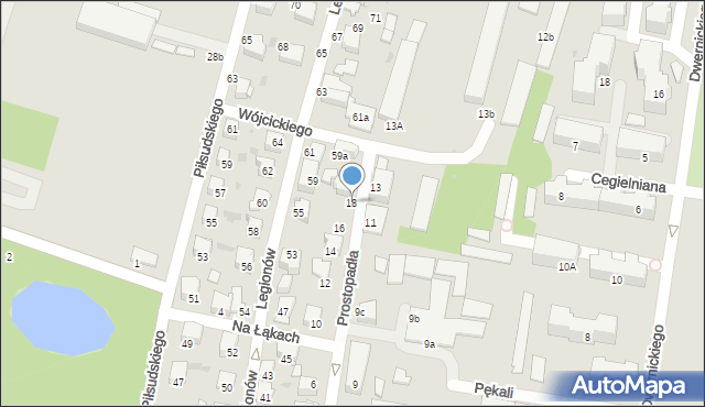 Tarnów, Prostopadła, 18, mapa Tarnów