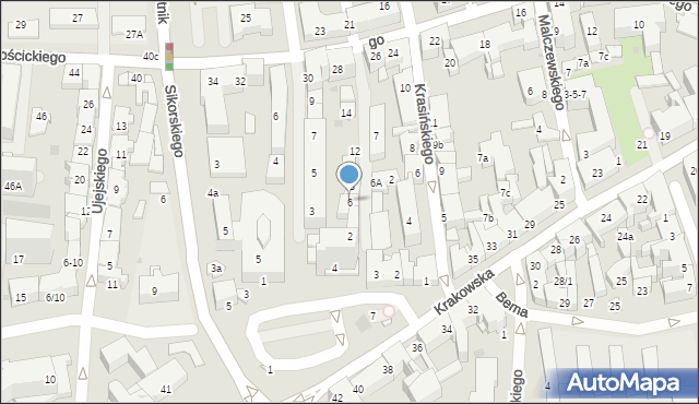 Tarnów, Przecznica Strusińska, 6, mapa Tarnów