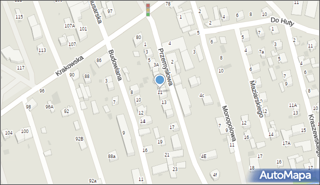 Tarnów, Przemysłowa, 11, mapa Tarnów