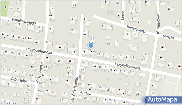 Tarnów, Przybyłkiewicza Ignacego, 15, mapa Tarnów