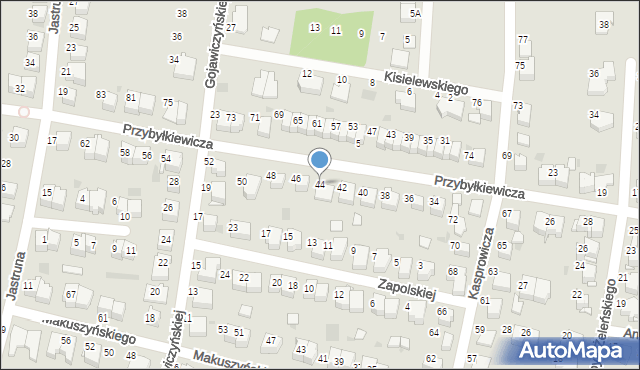 Tarnów, Przybyłkiewicza Ignacego, 44, mapa Tarnów