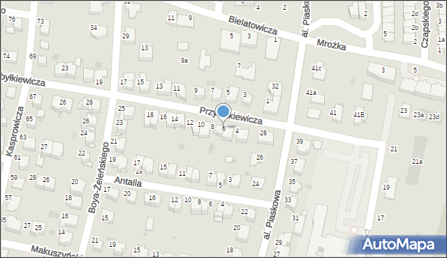 Tarnów, Przybyłkiewicza Ignacego, 6, mapa Tarnów