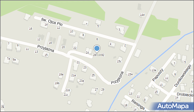 Tarnów, Przyjazna, 30, mapa Tarnów