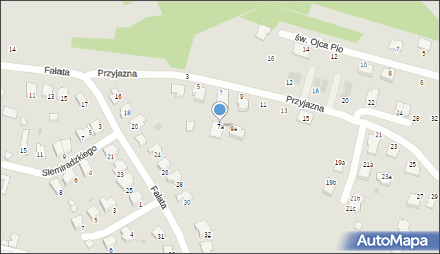 Tarnów, Przyjazna, 7a, mapa Tarnów