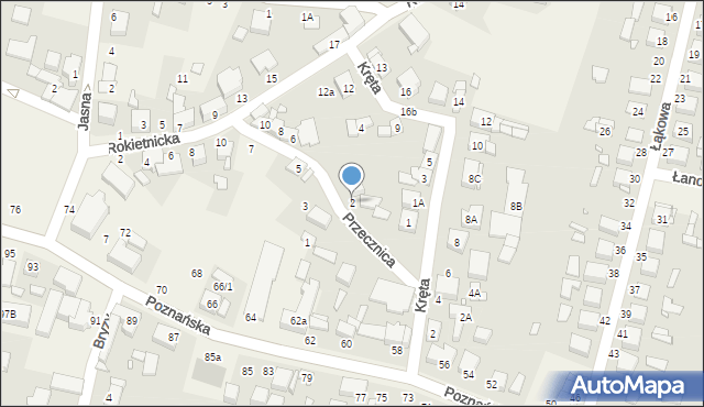 Tarnowo Podgórne, Przecznica, 2, mapa Tarnowo Podgórne