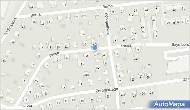 Tczew, Prusa Bolesława, 17, mapa Tczew