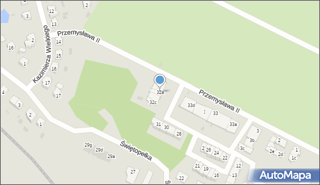 Tczew, Przemysława II, 32a, mapa Tczew