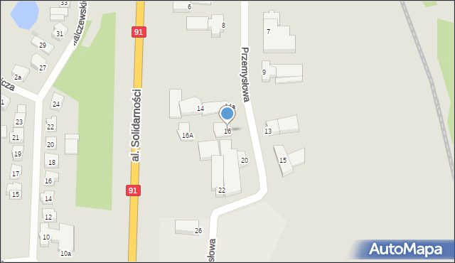 Tczew, Przemysłowa, 16, mapa Tczew