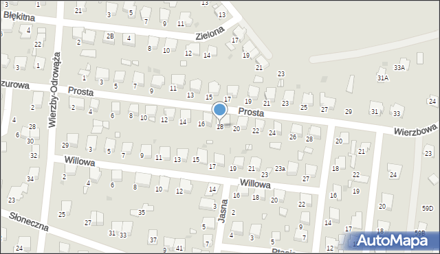 Tłuszcz, Prosta, 18, mapa Tłuszcz