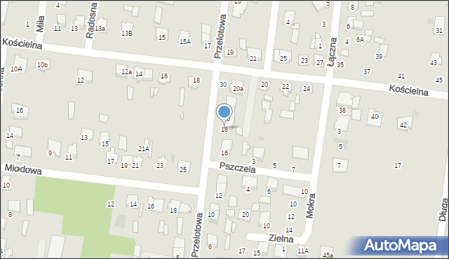 Tłuszcz, Przelotowa, 18, mapa Tłuszcz