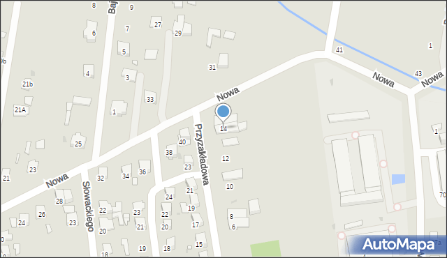 Tłuszcz, Przyzakładowa, 14, mapa Tłuszcz