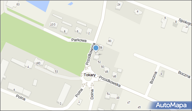 Tokary, Przodkowska, 56, mapa Tokary