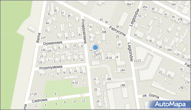 Tomaszów Mazowiecki, Przędzalniana, 13, mapa Tomaszów Mazowiecki