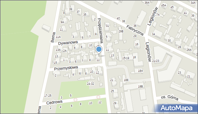 Tomaszów Mazowiecki, Przędzalniana, 8, mapa Tomaszów Mazowiecki