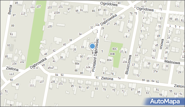 Tomaszów Mazowiecki, Przejazd Dąbrowski, 8, mapa Tomaszów Mazowiecki