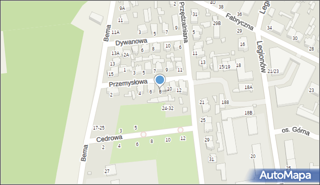 Tomaszów Mazowiecki, Przemysłowa, 8, mapa Tomaszów Mazowiecki