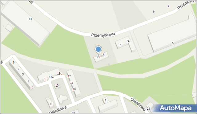 Tomaszowo, Przemysłowa, 11, mapa Tomaszowo