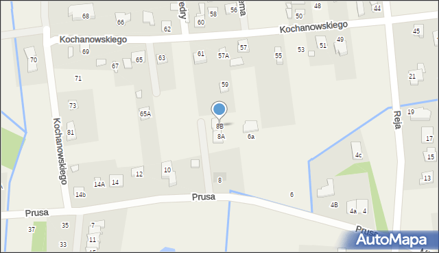 Tomice, Prusa Bolesława, 8B, mapa Tomice