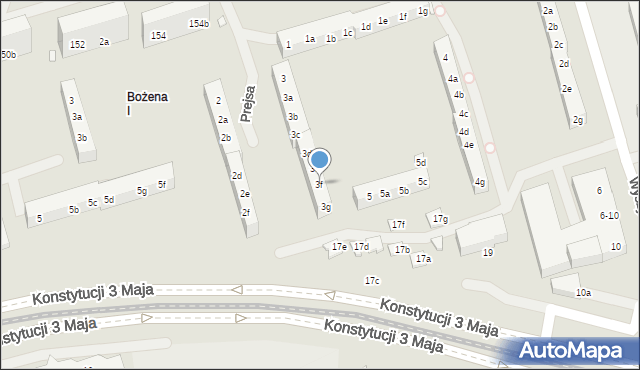 Toruń, Prejsa Juliana, 3f, mapa Torunia