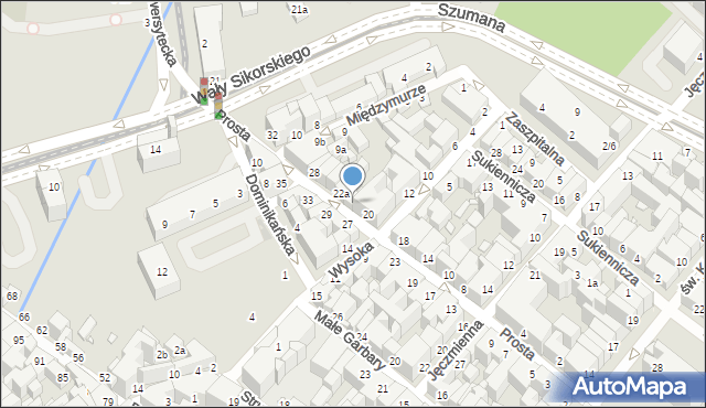 Toruń, Prosta, 22, mapa Torunia