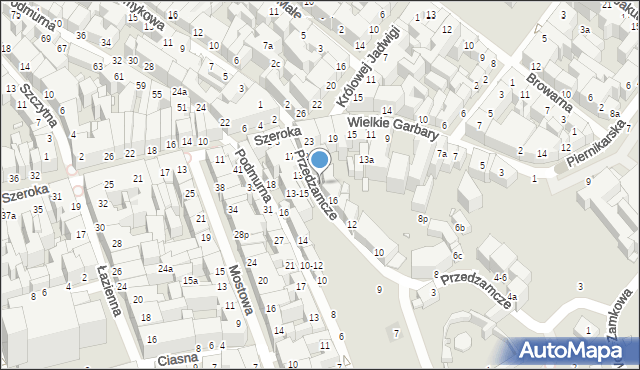 Toruń, Przedzamcze, 18, mapa Torunia