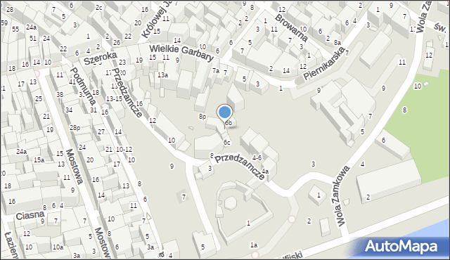 Toruń, Przedzamcze, 6d, mapa Torunia