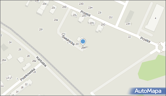 Toruń, Przelot, 20H, mapa Torunia