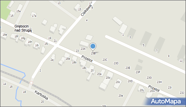 Toruń, Przelot, 23B, mapa Torunia