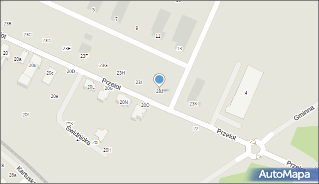 Toruń, Przelot, 23J, mapa Torunia