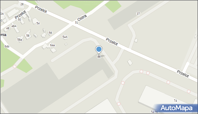 Toruń, Przelot, 66, mapa Torunia