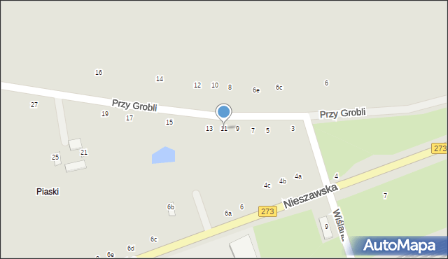 Toruń, Przy Grobli, 11, mapa Torunia