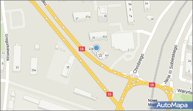 Toruń, Przy Kaszowniku, 43c, mapa Torunia