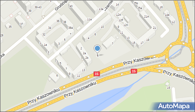 Toruń, Przy Kaszowniku, 5, mapa Torunia