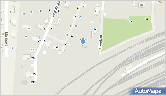 Toruń, Przy Nasypie, 26f, mapa Torunia