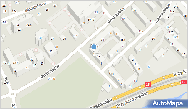 Toruń, Przy Rynku Wełnianym, 1, mapa Torunia